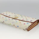 LOUIS VUITTON Monogram Multicolor Wallet 2 Set White LV Auth mr2274-15