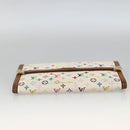 LOUIS VUITTON Monogram Multicolor Wallet 2 Set White LV Auth mr2274-6