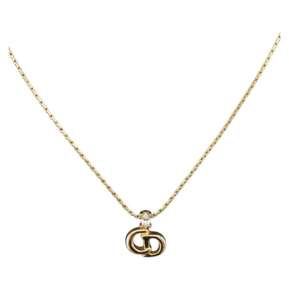 Christian Dior Necklace metal Gold Auth mr2275