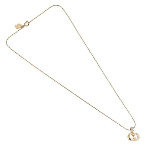 Christian Dior Necklace metal Gold Auth mr2275