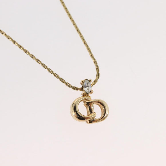 Christian Dior Necklace metal Gold Auth mr2275