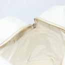 CHANEL Matelasse Boston Bag Caviar Skin White Gold CC Auth mr2276-18