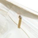CHANEL Matelasse Boston Bag Caviar Skin White Gold CC Auth mr2276-20