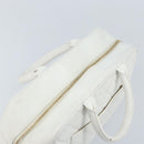 CHANEL Matelasse Boston Bag Caviar Skin White Gold CC Auth mr2276-6