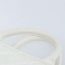 CHANEL Matelasse Boston Bag Caviar Skin White Gold CC Auth mr2276-8