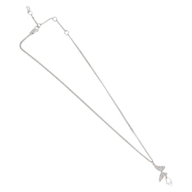 Christian Dior Necklace metal Silver Auth mr2277 - 0