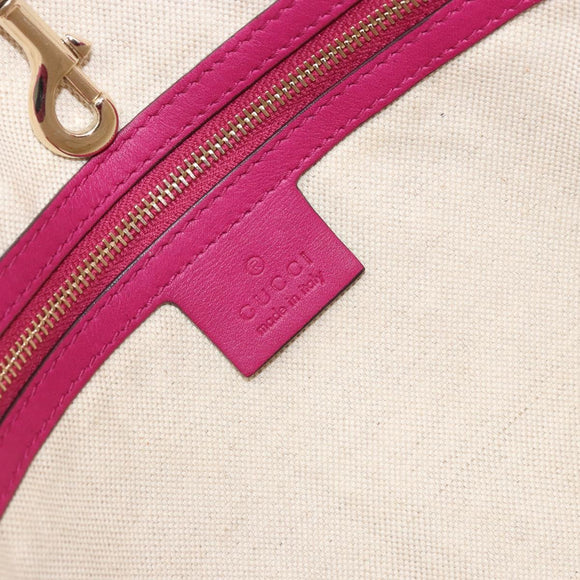 GUCCI Micro GG Canvas Tote Bag PVC Red Gold 309613 Auth mr2281