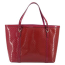 GUCCI Micro GG Canvas Tote Bag PVC Red Gold 309613 Auth mr2281-13