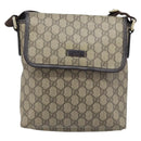 GUCCI GG Supreme Shoulder Bag PVC Gold Beige 223666 Auth mr2283-2
