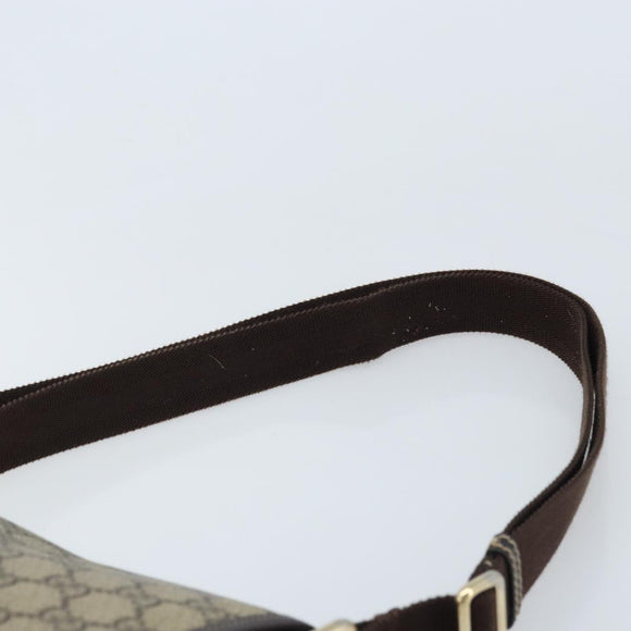 GUCCI GG Supreme Shoulder Bag PVC Gold Beige 223666 Auth mr2283