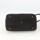 BOTTEGA VENETA INTRECCIATO Handtas Leer 2way Zwart Goud Auth mr2284-5