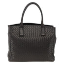 BOTTEGA VENETA INTRECCIATO Hand Bag Leather 2way Black Gold Auth mr2284-13