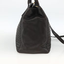 BOTTEGA VENETA INTRECCIATO Handtas Leer 2way Zwart Goud Auth mr2284-3