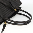 BOTTEGA VENETA INTRECCIATO Hand Bag Leather 2way Black Gold Auth mr2284-7