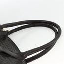 BOTTEGA VENETA INTRECCIATO Handtas Leer 2way Zwart Goud Auth mr2284-14