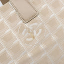CHANEL Travel Line Tote Bag Nylon Pink Gold CC Auth mr2285-10