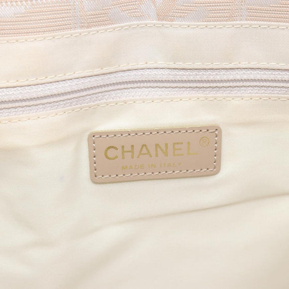 CHANEL Travel Line Tote Bag Nylon Pink Gold CC Auth mr2285