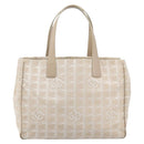 CHANEL Travel Line Tote Bag Nylon Pink Gold CC Auth mr2285-13