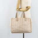 CHANEL Travel Line Tote Bag Nylon Pink Gold CC Auth mr2285-22