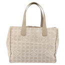 CHANEL Travel Line Tote Bag Nylon Pink Gold CC Auth mr2285-2