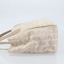 CHANEL Travel Line Tote Bag Nylon Pink Gold CC Auth mr2285-4