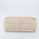 CHANEL Travel Line Tote Bag Nylon Pink Gold CC Auth mr2285-5