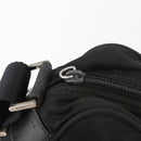 PRADA Umhängetasche Nylon Schwarz Silber Auth mr2288-9