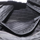 PRADA Umhängetasche Nylon Schwarz Silber Auth mr2288-24