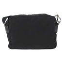 PRADA Umhängetasche Nylon Schwarz Silber Auth mr2288-2
