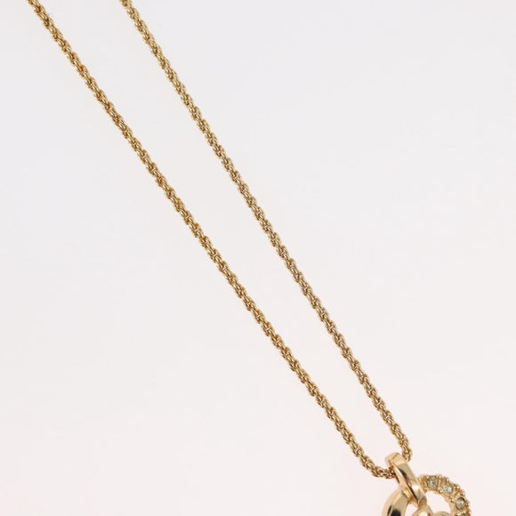 Christian Dior Necklace metal Gold Auth mr2291