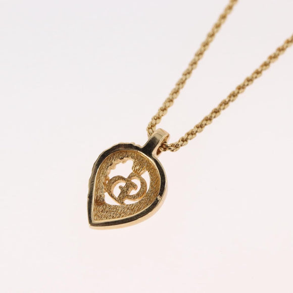Christian Dior Necklace metal Gold Auth mr2291