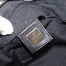 FENDI Mamma Baguette Hand Bag cotton Gray Silver Auth mr2293-18