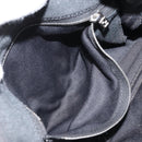 FENDI Mamma Baguette Hand Bag cotton Gray Silver Auth mr2293-22