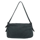 FENDI Mamma Baguette Hand Bag cotton Gray Silver Auth mr2293-2