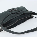 FENDI Mamma Baguette Hand Bag cotton Gray Silver Auth mr2293-6