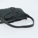 FENDI Mamma Baguette Hand Bag cotton Gray Silver Auth mr2293-7