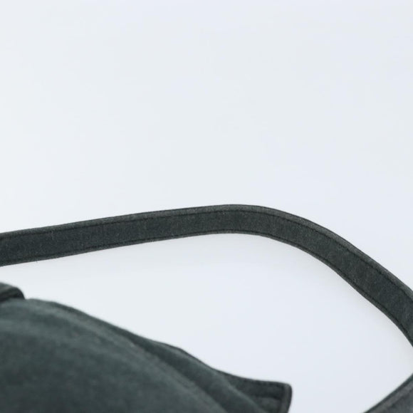 FENDI Mamma Baguette Hand Bag cotton Gray Silver Auth mr2293