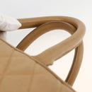 CHANEL Matelasse Boston Bag Caviar Skin Beige Gold CC Auth mr2295-8