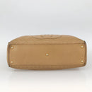 CHANEL Matelasse Boston Bag Caviar Skin Beige Gold CC Auth mr2295-5
