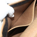 Christian Dior Honeycomb Canvas Shoulder Bag PVC Black Gold Auth mr2296-20