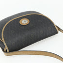 Christian Dior Honeycomb Canvas Shoulder Bag PVC Black Gold Auth mr2296-6