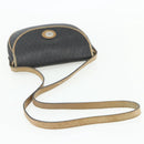Christian Dior Honeycomb Canvas Shoulder Bag PVC Black Gold Auth mr2296-7