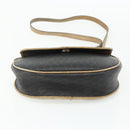 Christian Dior Honeycomb Canvas Shoulder Bag PVC Black Gold Auth mr2296-9