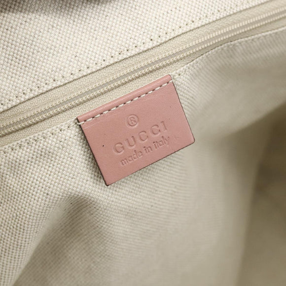 GUCCI GG Canvas Tote Bag Pink Gold 211975 Auth mr2298V