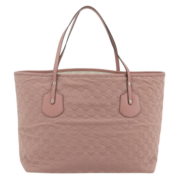 GUCCI GG Canvas Tote Bag Pink Gold 211975 Auth mr2298V