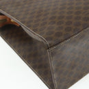 CELINE Macadam Canvas Tote Bag PVC Leather Brown Gold Auth mr2299A-16