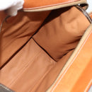 CELINE Macadam Canvas Tote Bag PVC Leather Brown Gold Auth mr2299A-17