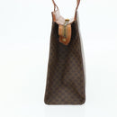 CELINE Macadam Canvas Tote Bag PVC Leather Brown Gold Auth mr2299A-4