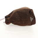 PRADA Tote Bag Satin Brown Auth mr230-4