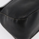 PRADA Chain Shoulder Bag Leather Black Gold Auth mr2300-15